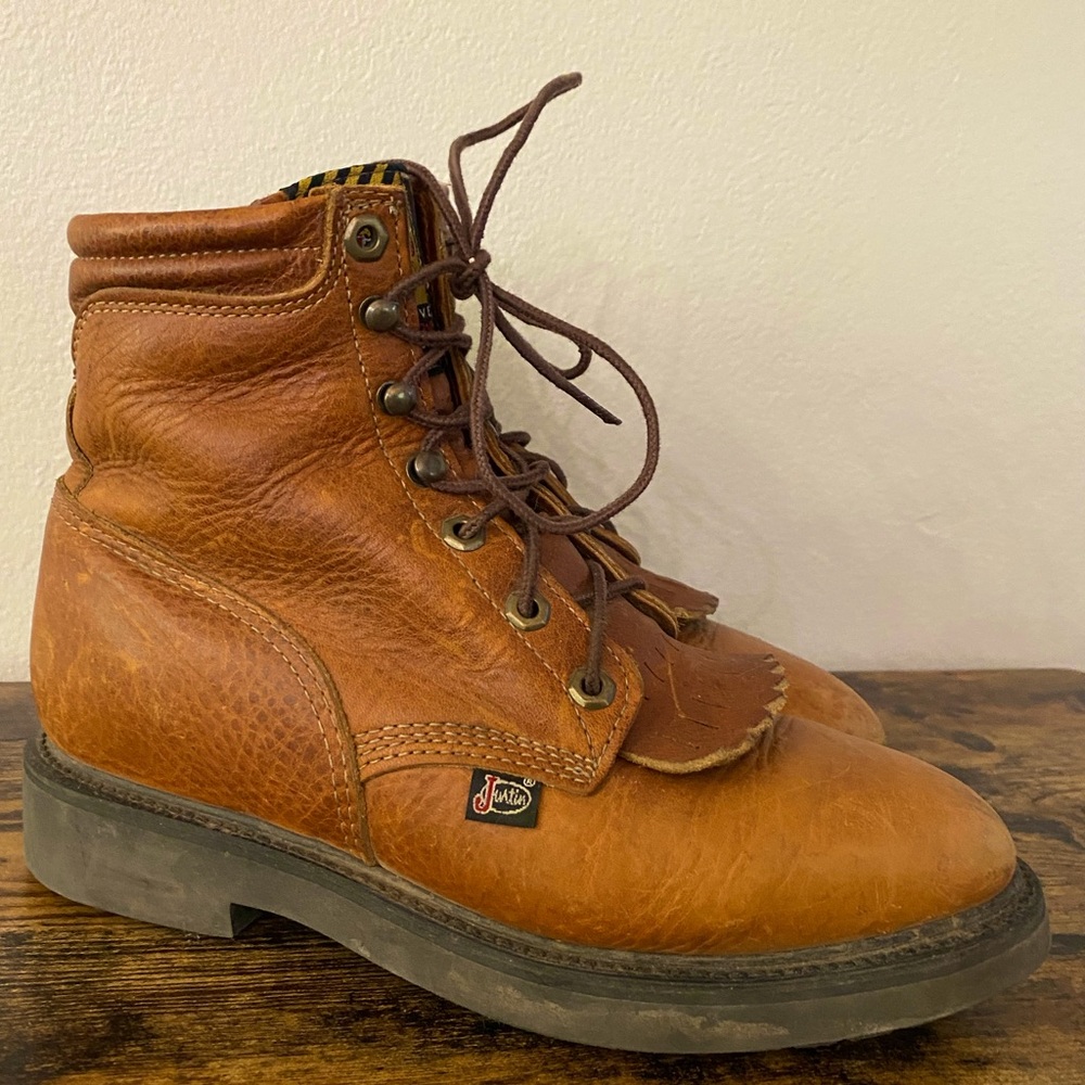 Justin Lace Up Boots